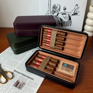 Cedar-Lined 8-Cigar Travel Humidor — product image 1