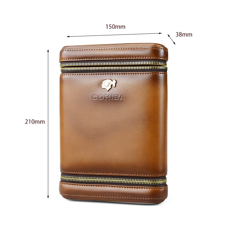 Cedar-Lined Leather 5-Cigar Travel Case — product image 5
