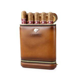 Cedar-Lined Leather 5-Cigar Travel Case — product image 1