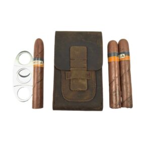 Crazy Horse Leather 3-Cigar Pouch | CIGARLOONG CH-25AR1 — product image 1